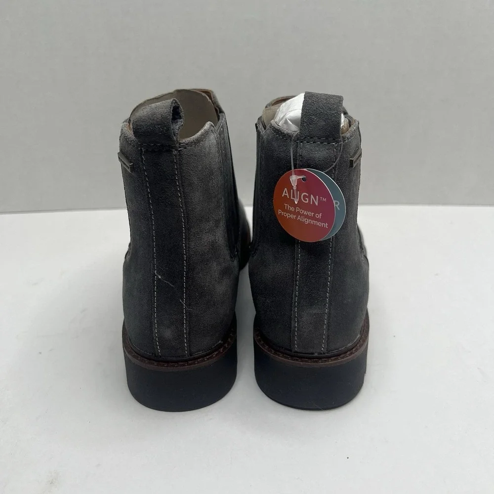 Comfortiva Ledelle Womens 10 M Smoke Suede Chelsea Boots Ankle Waterproof NIB